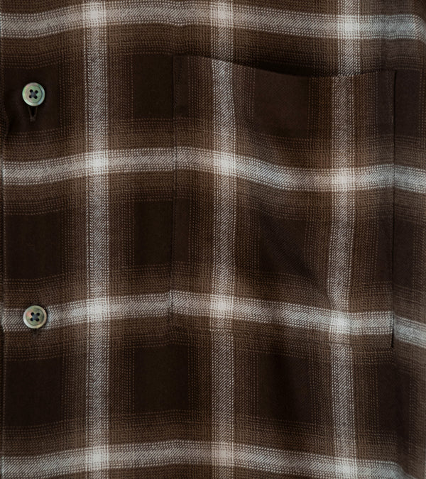 Stein 'Ly/Vis Check Oversized Shirt' (Brown Ombre)