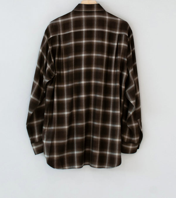 Stein 'Ly/Vis Check Oversized Shirt' (Brown Ombre)