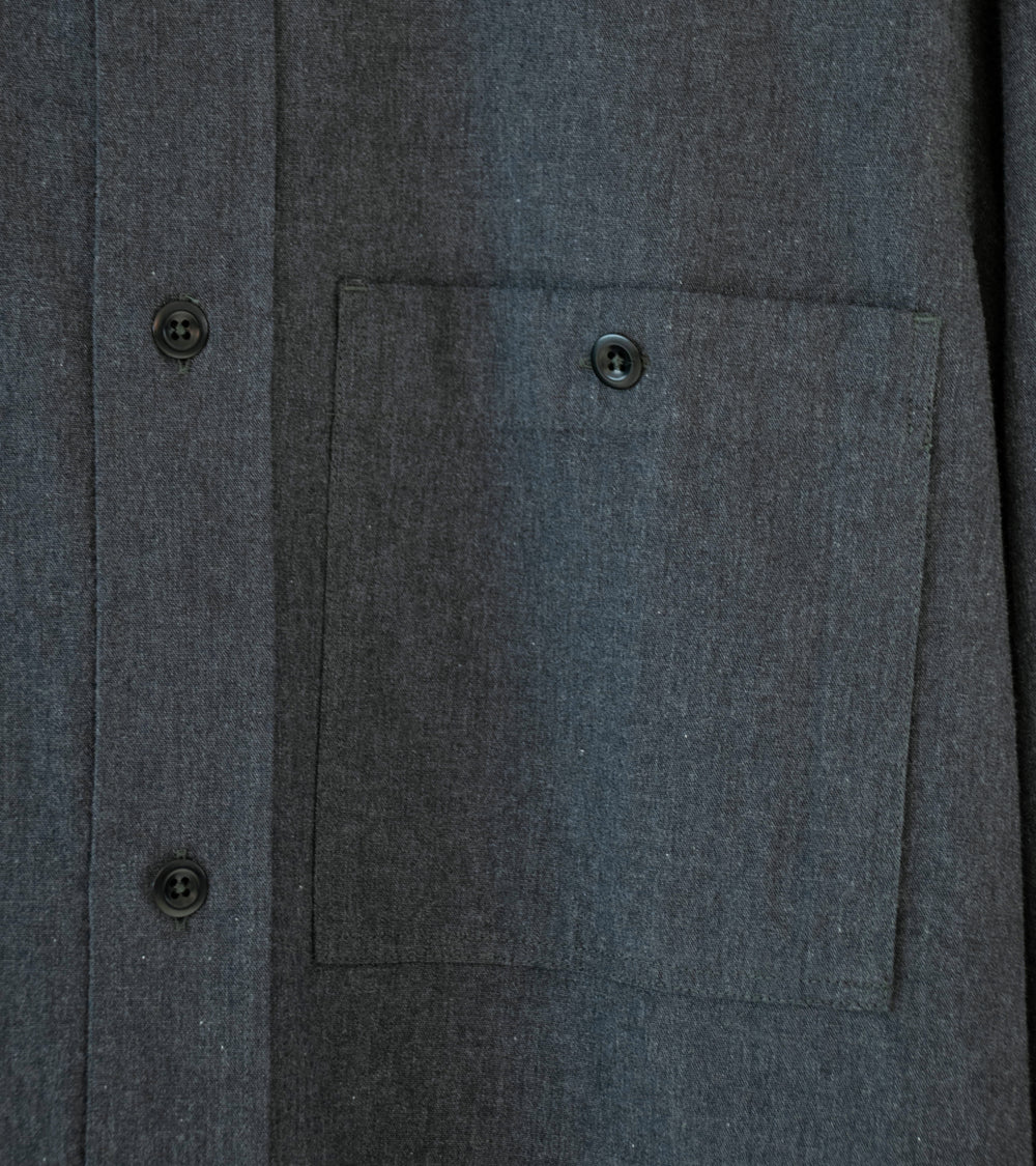 Margaret Howell 'MHL Overall Shirt' (Charcoal Japanese Cotton Chambray)