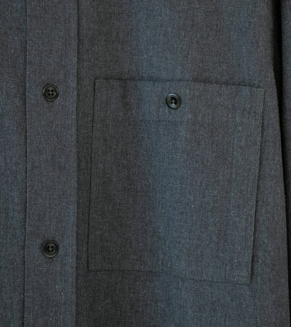 Margaret Howell 'MHL Overall Shirt' (Charcoal Japanese Cotton Chambray)