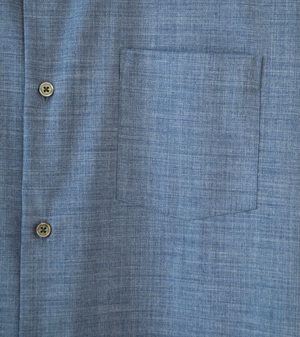 Stein 'Extra Fine Wool Oversized SS Shirt' (Blue)