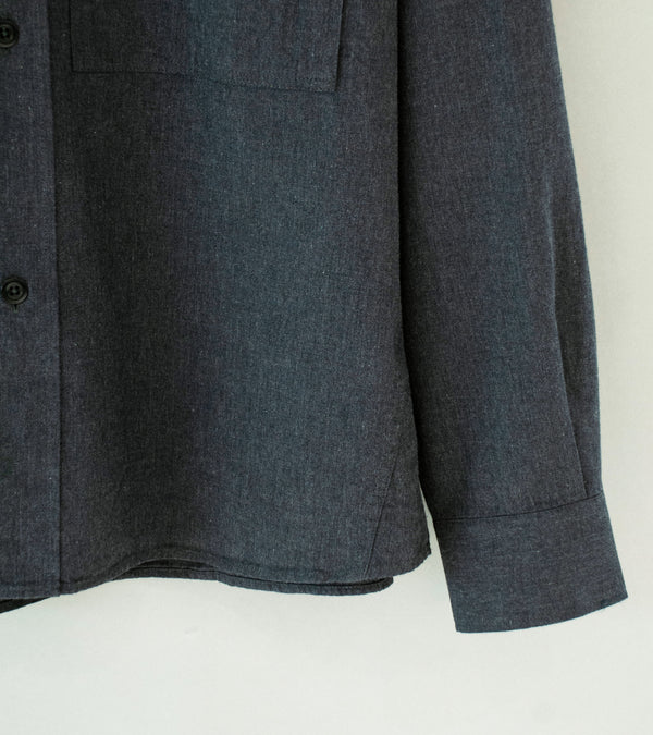 Margaret Howell 'MHL Overall Shirt' (Charcoal Japanese Cotton Chambray)