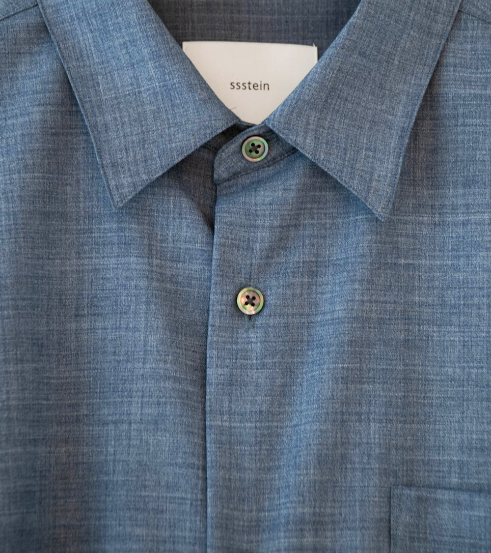 Stein 'Extra Fine Wool Oversized SS Shirt' (Blue)