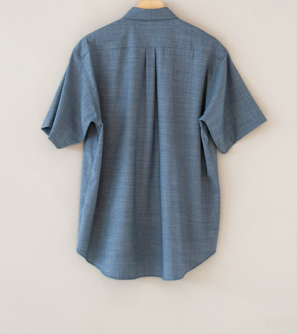 Stein 'Extra Fine Wool Oversized SS Shirt' (Blue)