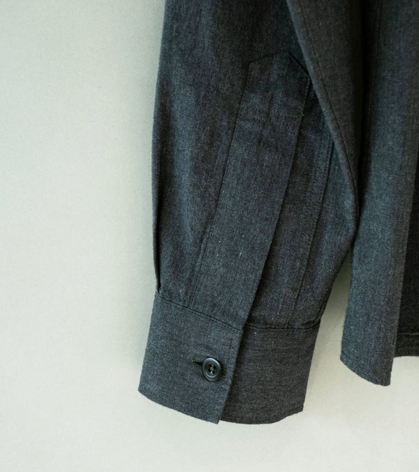 Margaret Howell 'MHL Overall Shirt' (Charcoal Japanese Cotton Chambray)