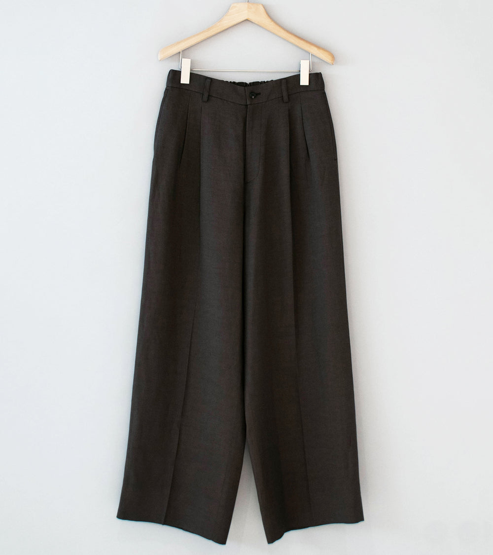Stein 'Vis/Li/Ra Easy Long Wide Trousers' (Khaki Brown)