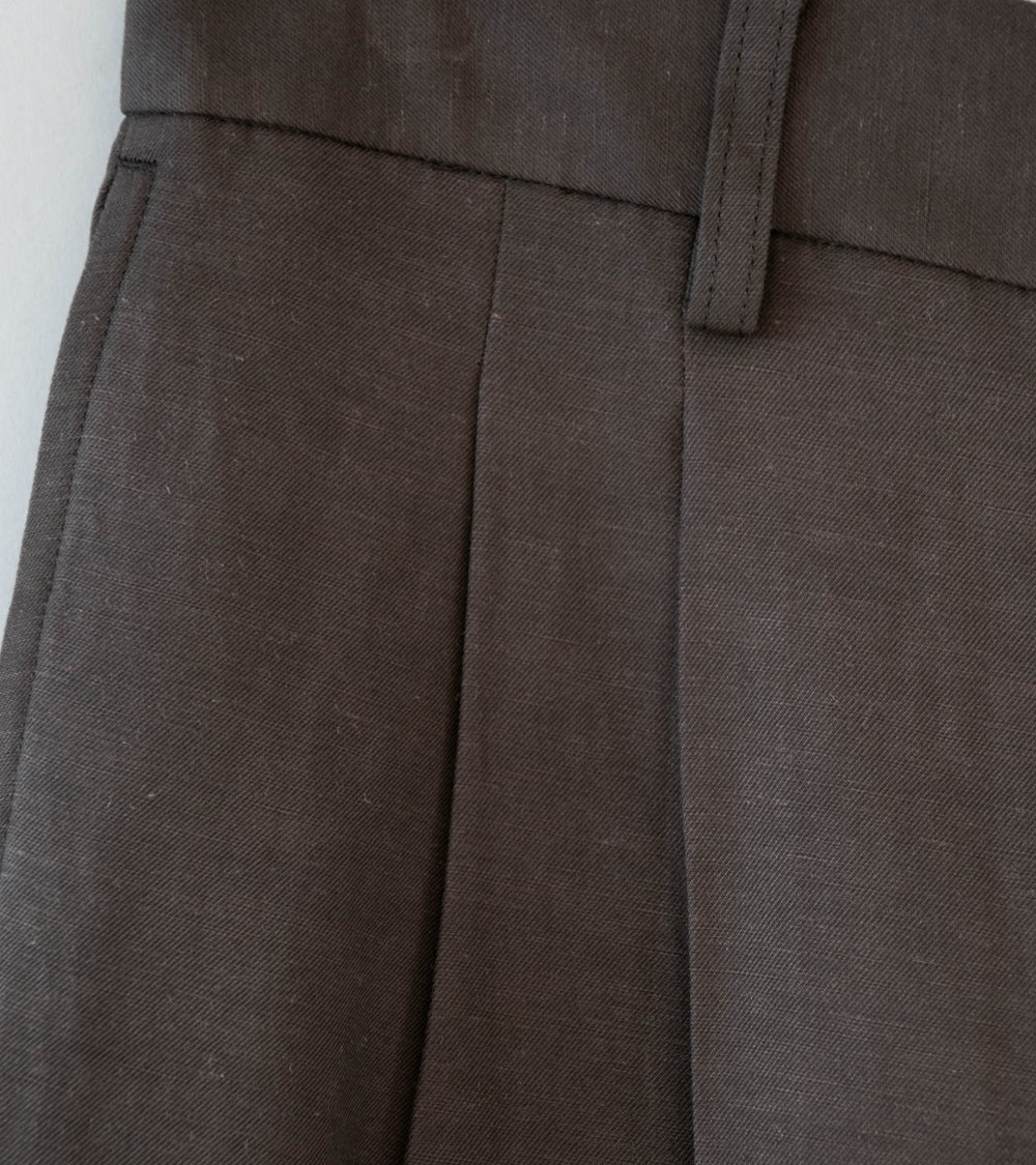 Stein 'Vis/Li/Ra Easy Long Wide Trousers' (Khaki Brown)