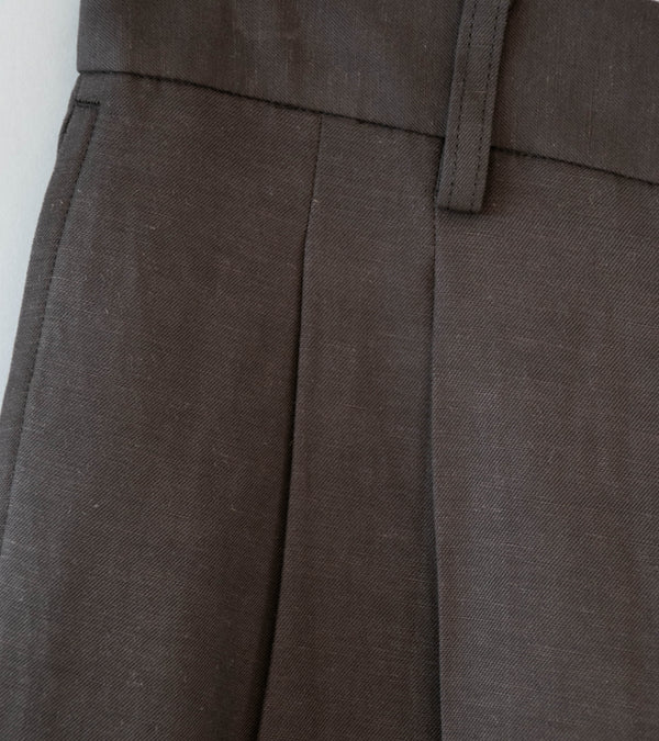 Stein 'Vis/Li/Ra Easy Long Wide Trousers' (Khaki Brown)