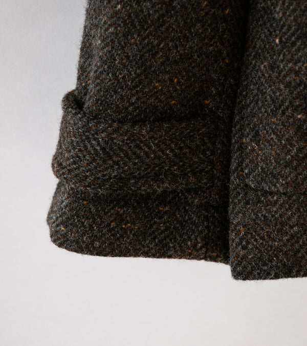 Evan Kinori 'Peacoat' (Brown Charcoal Wool Herringbone)