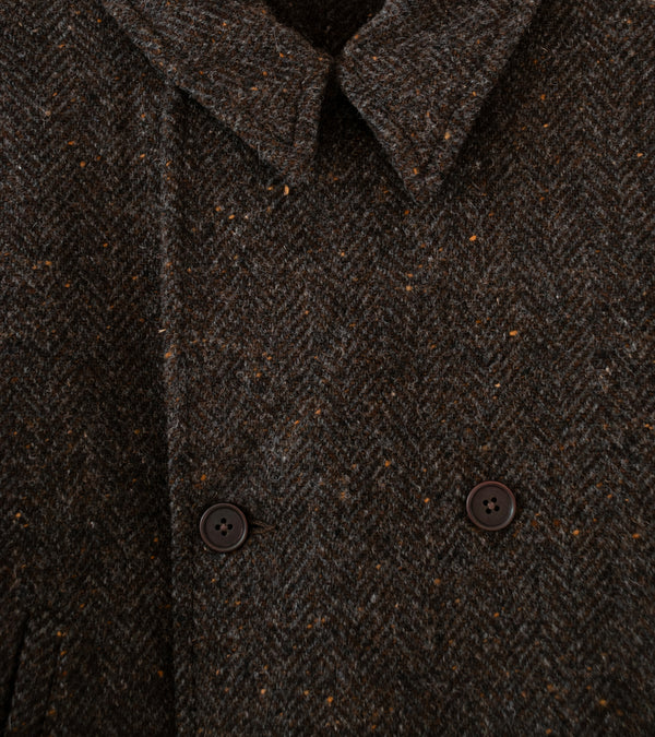 Evan Kinori 'Peacoat' (Brown Charcoal Wool Herringbone)