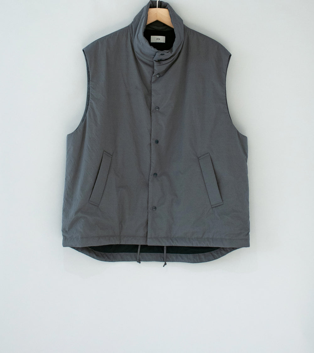 Aton 'Padded Vest' (Charcoal Gray Techno Cotton)