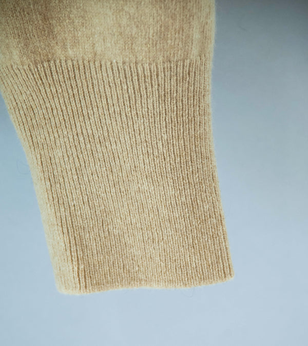 Stein 'Extra Fine Wool Knit Polo LS' (Beige)