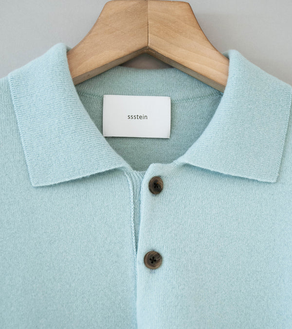 Stein 'Extra Fine Wool Knit Polo LS' (Blue)