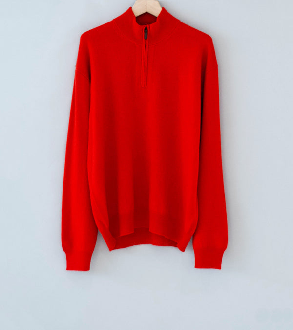 Stein 'Pure Cashmere Knit Half Zip LS' (Red)