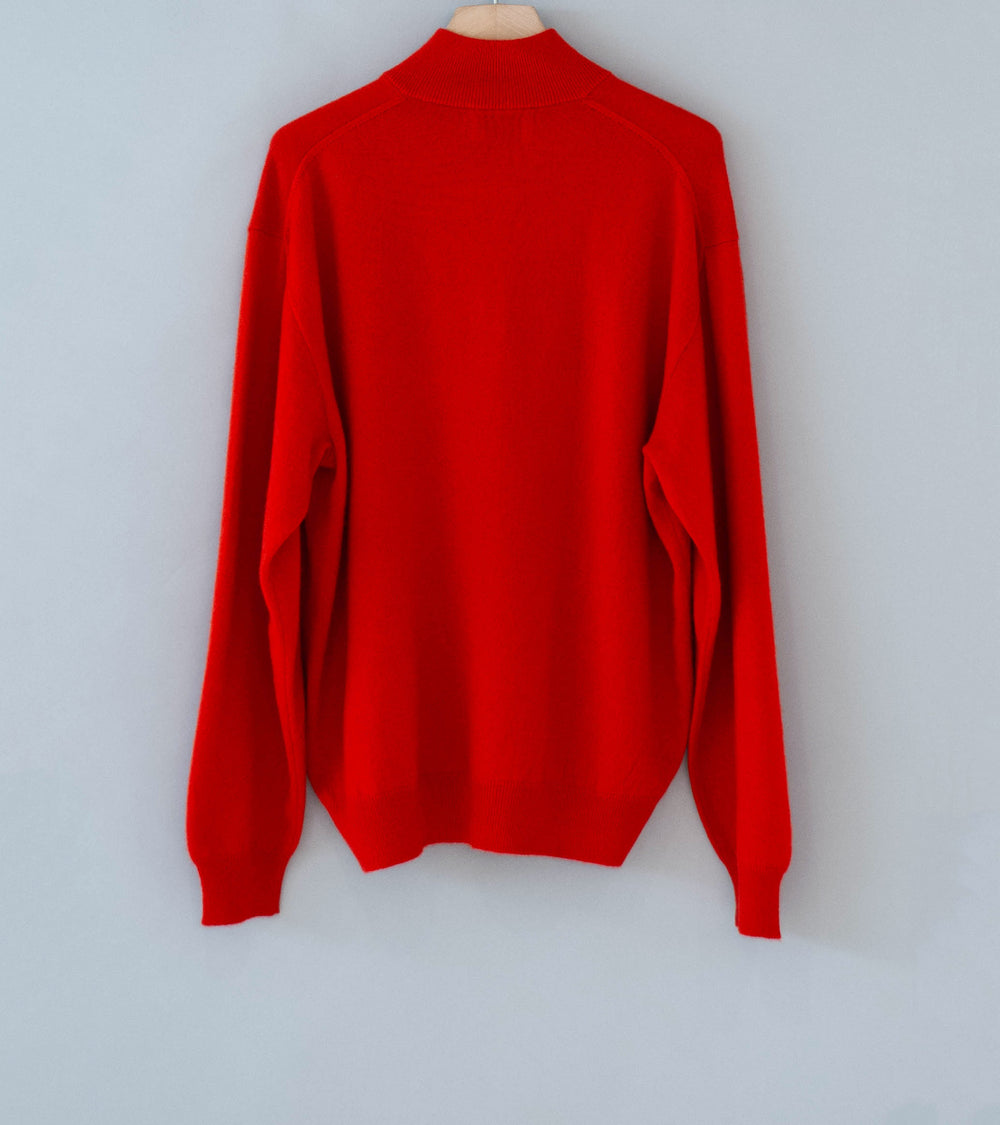 Stein 'Pure Cashmere Knit Half Zip LS' (Red)