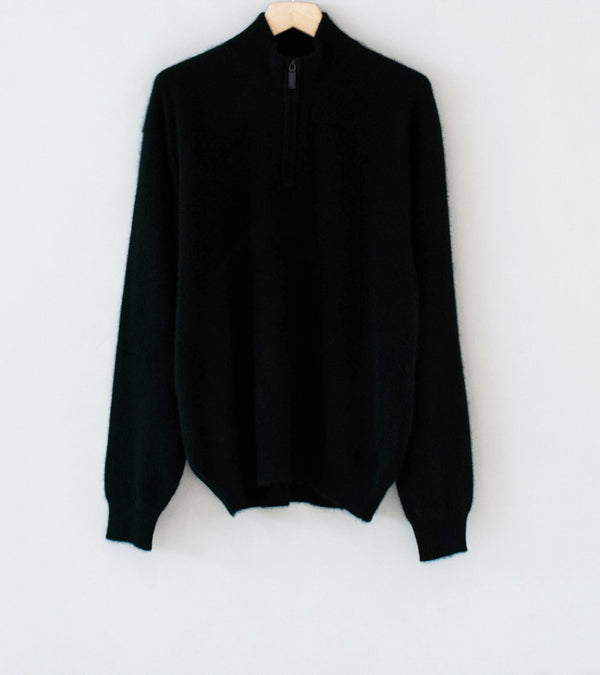 Stein 'Pure Cashmere Knit Half Zip LS' (Black)