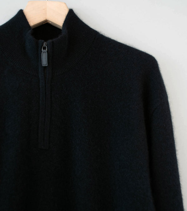Stein 'Pure Cashmere Knit Half Zip LS' (Black)