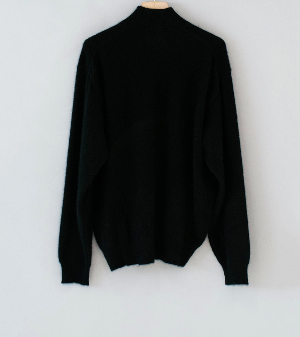 Stein 'Pure Cashmere Knit Half Zip LS' (Black)