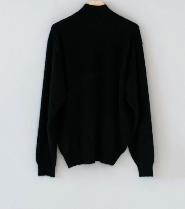 Stein 'Pure Cashmere Knit Half Zip LS' (Black)
