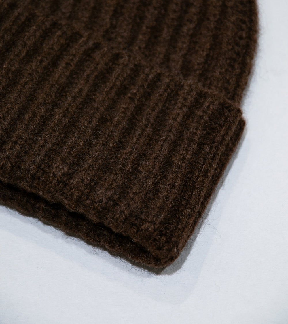 Evan Kinori 'Knit Hat' (Dark Brown Undyed Yak Wool)