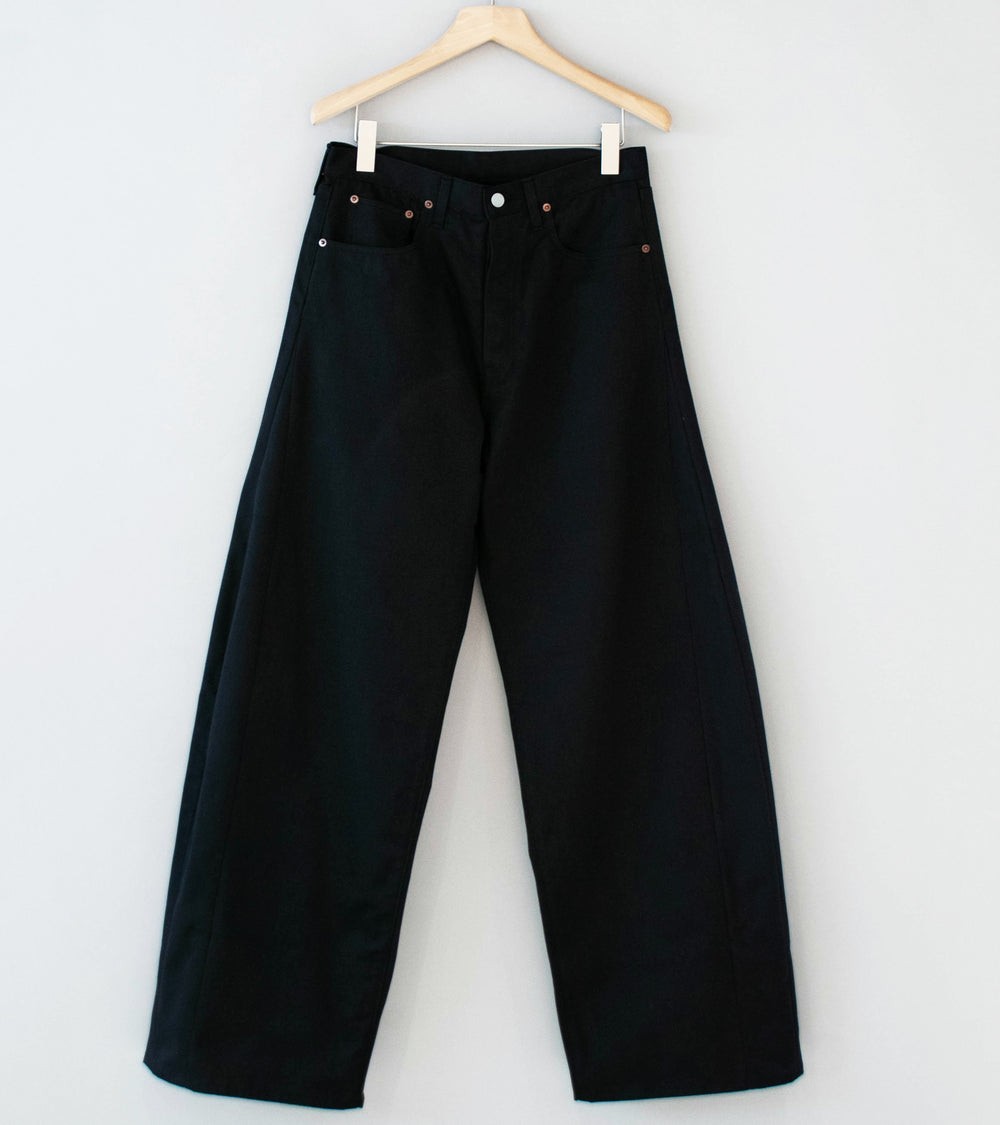 Stein 'Deformation Wide Cotton Pants' (Black)