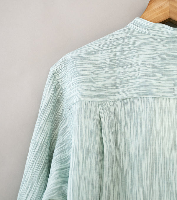 Seya 'Hand Stitch Kurta Shirt' (Foggy Mint Omi Ikat Crepe)