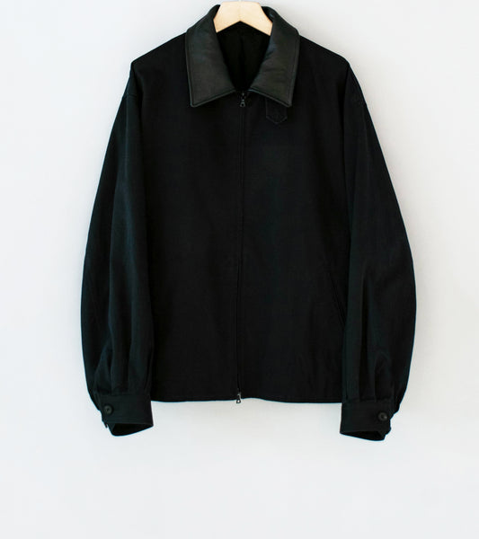 Stein 'Sulfur Dyed Brushed Chino Zip Jacket' (Black) – C'H'C'M'