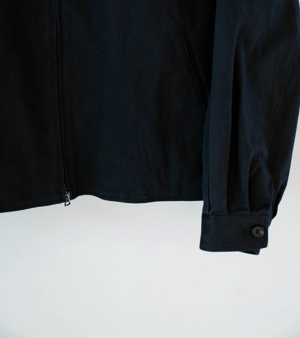シュタインSulfur Dyed Brushed Chino Jacket Stein 'Sulfur Dyed Brushed Chino Zip Jacket' (Black) – C'H'C'M'