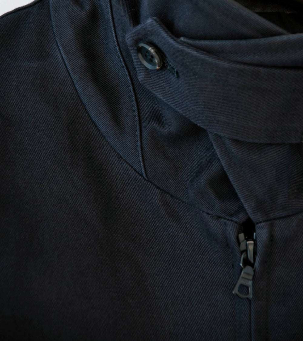 Stein 'Sulfur Dyed Brushed Chino Zip Jacket' (Black)