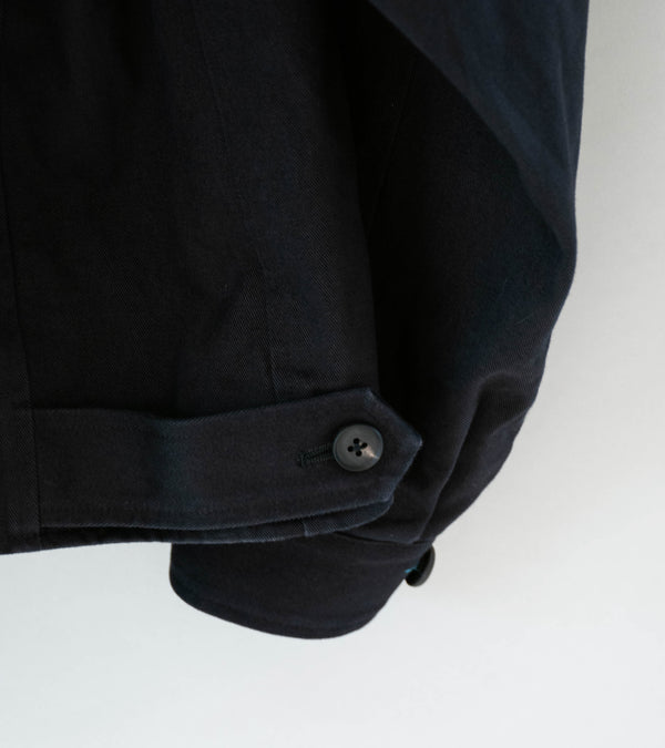 Stein 'Sulfur Dyed Brushed Chino Zip Jacket' (Black) – C'H'C'M'