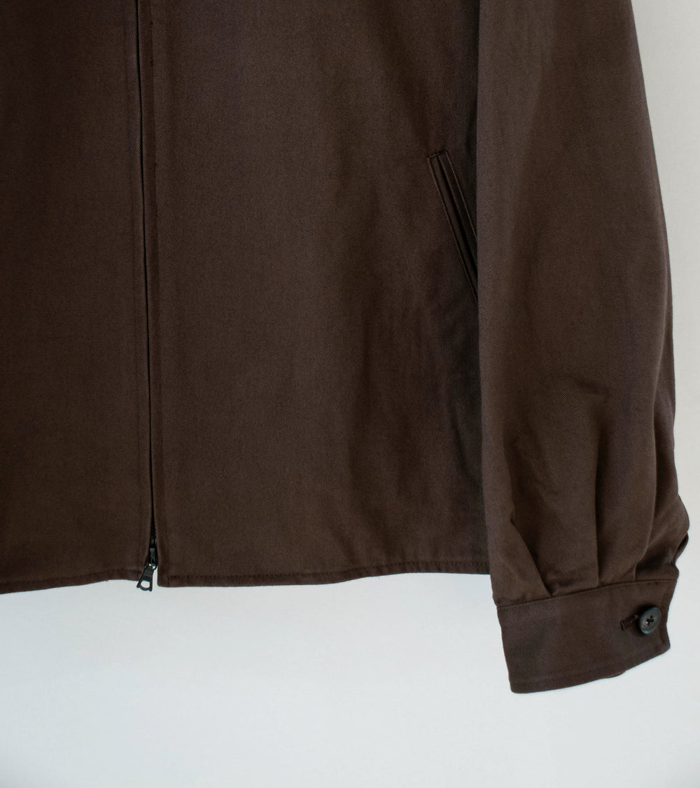 Stein 'Sulfur Dyed Brushed Chino Zip Jacket' (Brown)