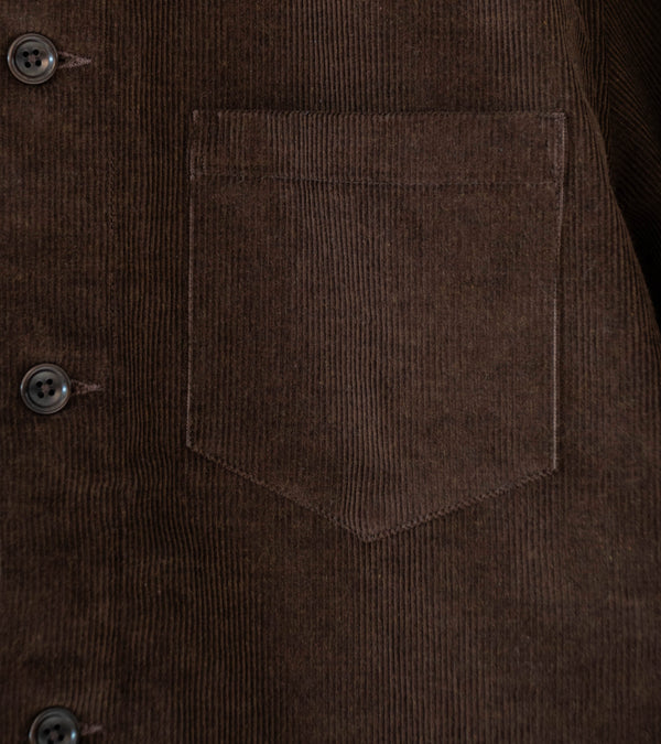James Coward 'Travail Shirt' (Brown Yarn Dyed Cotton Corduroy)