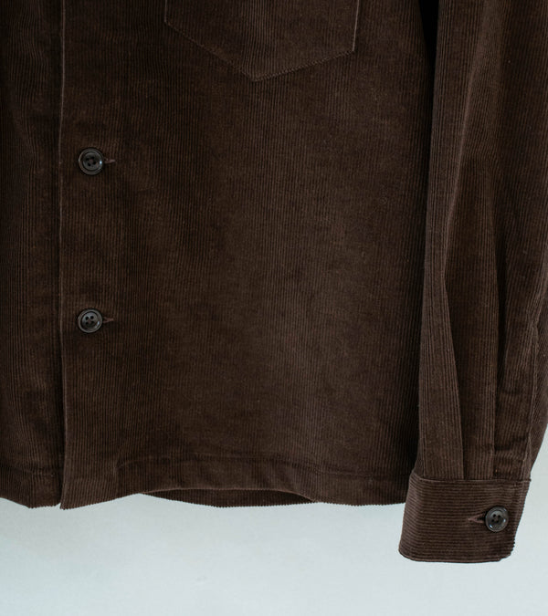 James Coward 'Travail Shirt' (Brown Yarn Dyed Cotton Corduroy)