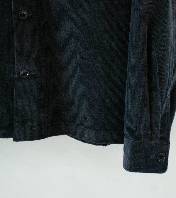 James Coward 'Travail Shirt' (Charcoal Yarn Dyed Cotton Corduroy)