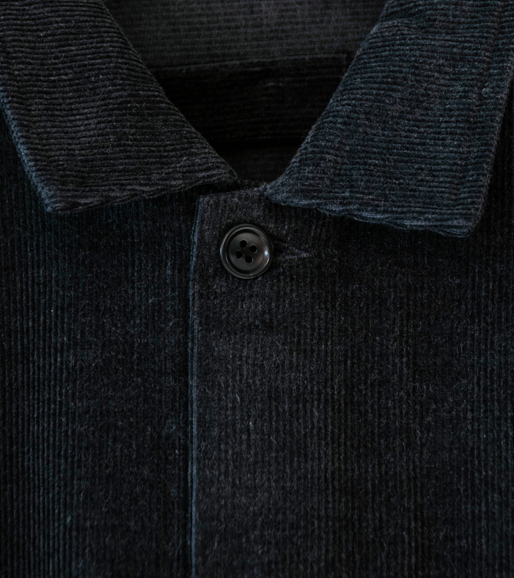 James Coward 'Travail Shirt' (Charcoal Yarn Dyed Cotton Corduroy)