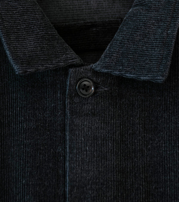 James Coward 'Travail Shirt' (Charcoal Yarn Dyed Cotton Corduroy)