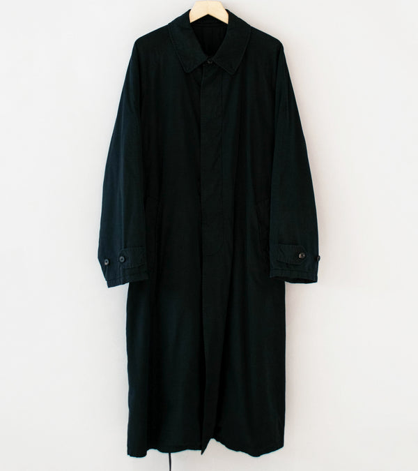 Stein 'Cotton Rayon Vintage Padded Balmacaan Coat' (Black)
