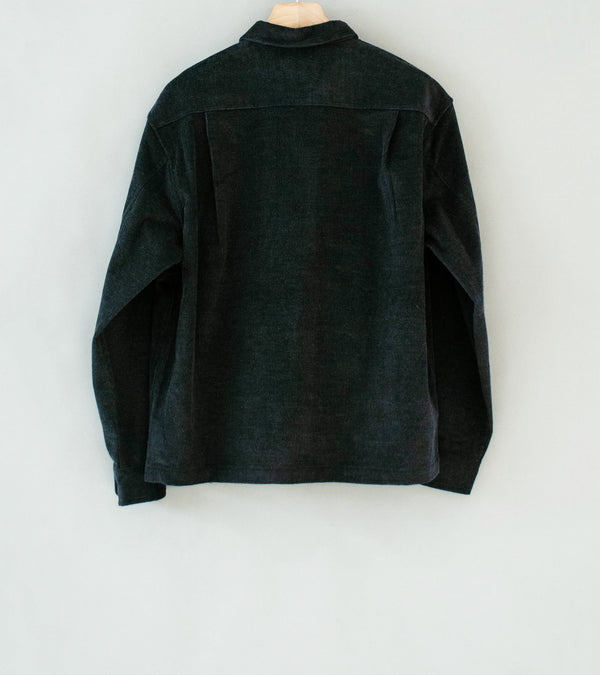 James Coward 'Travail Shirt' (Charcoal Yarn Dyed Cotton Corduroy)