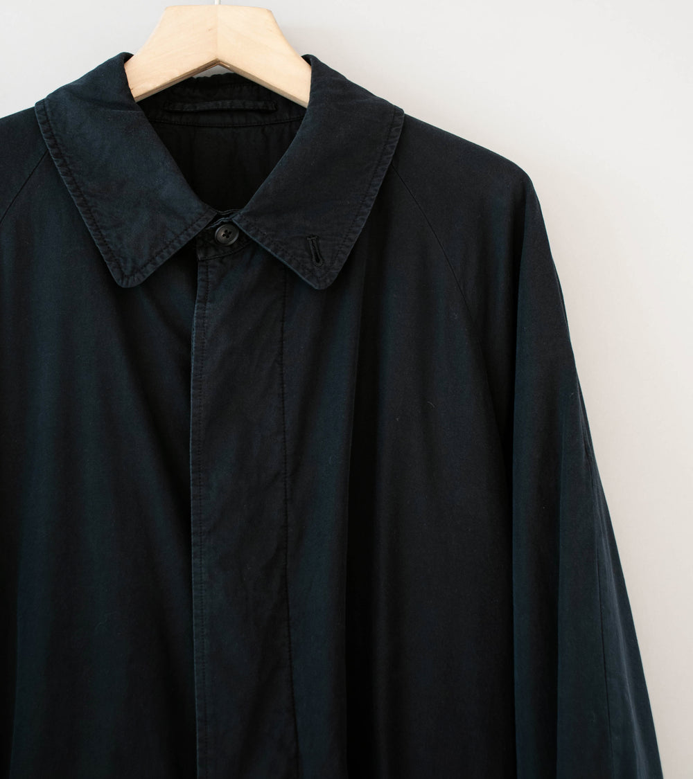 Stein 'Cotton Rayon Vintage Padded Balmacaan Coat' (Black)