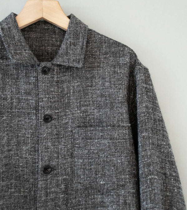 James Coward 'Travail Shirt' (Grey Shetland Wool Linen Twill)