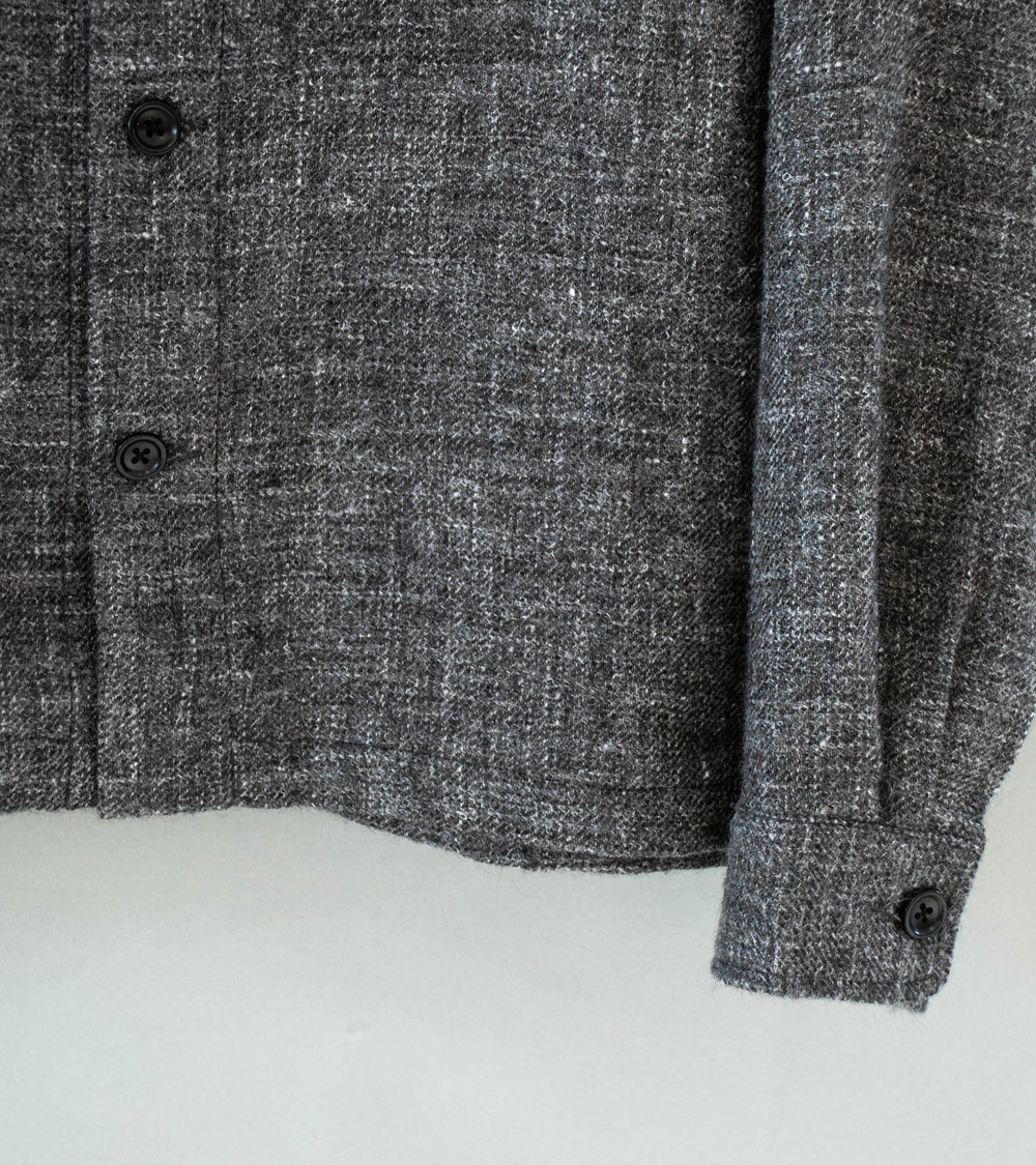 James Coward 'Travail Shirt' (Grey Shetland Wool Linen Twill)