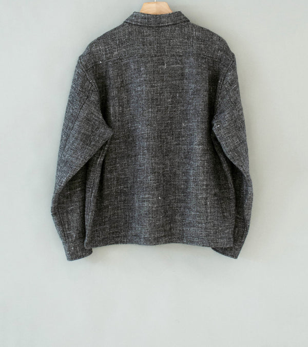 James Coward 'Travail Shirt' (Grey Shetland Wool Linen Twill)