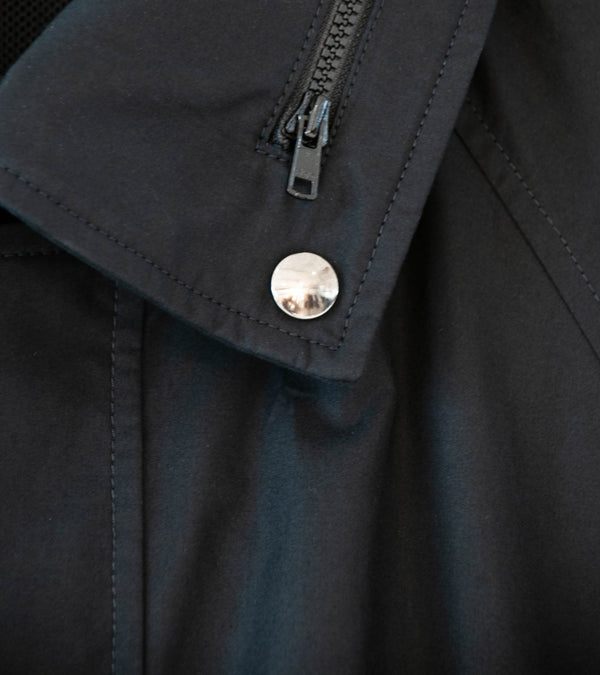 Margaret Howell 'Lightweight Mac' (Black Ventile Dry Cotton Poplin)