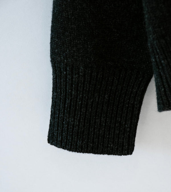 Margaret Howell 'Zip Collar Cardigan' (Asphalt Irregular Spun Wool)
