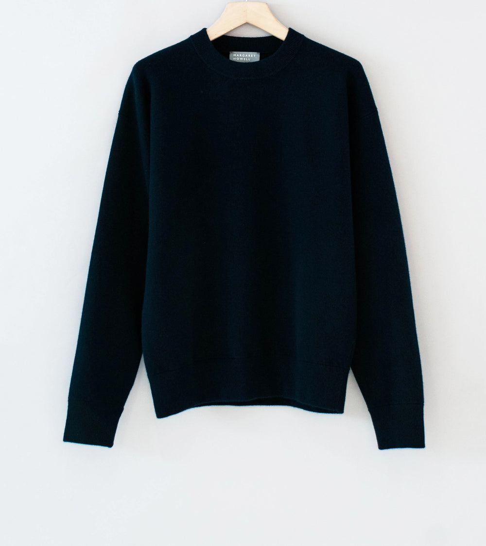 Margaret Howell 'Bonded Sweatshirt' (Navy Cashmere Merino)