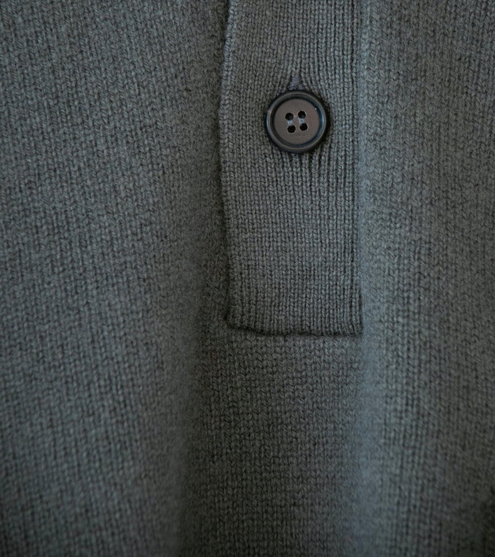 Margaret Howell 'Seamless Pocket Polo Shirt' (Graphite Cashmere Merino)
