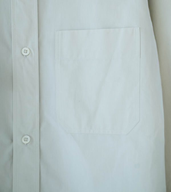 Margaret Howell 'Odd Pocket Shirt' (Parchment Yarn Dye Cotton Poplin)