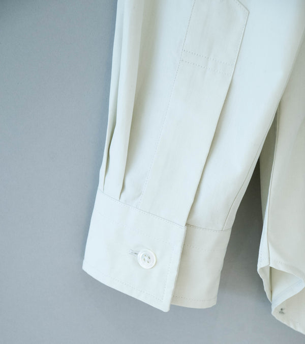 Margaret Howell 'Odd Pocket Shirt' (Parchment Yarn Dye Cotton Poplin)