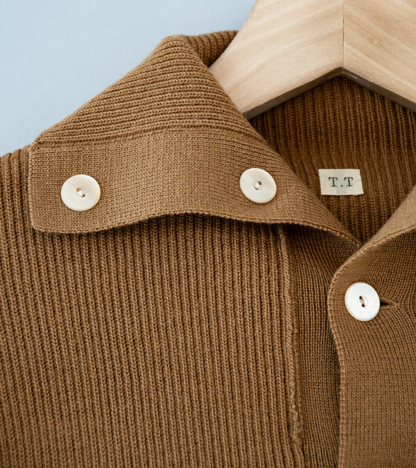 Taiga Takahashi 'Lot. 521 Turtleneck Cardigan' (Camel)