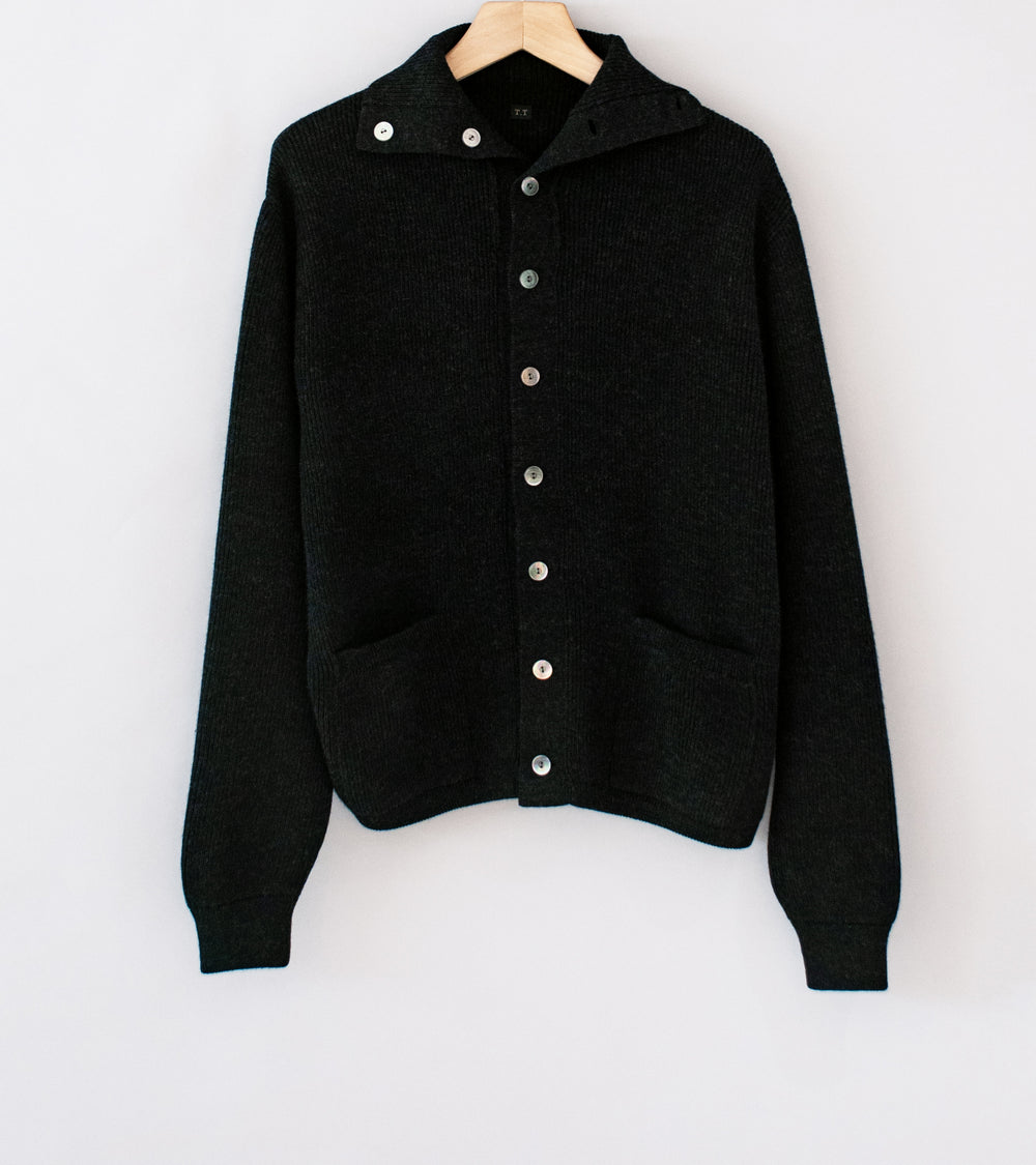 Taiga Takahashi 'Lot. 521 Turtleneck Cardigan' (Charcoal)
